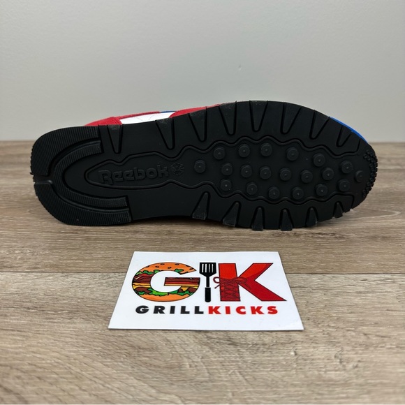 Youth Reebok Classic Leather Blue Red Boys HQ1470 - Picture 5 of 5